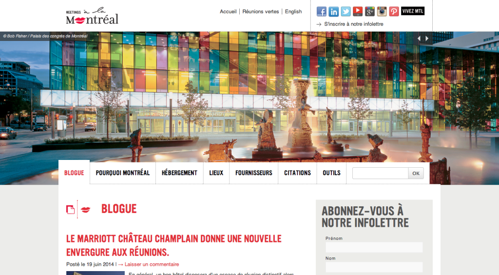 Tourisme Montréal: le blog réunions et affaires Tourisme Montréal: le blog réunions et affaires